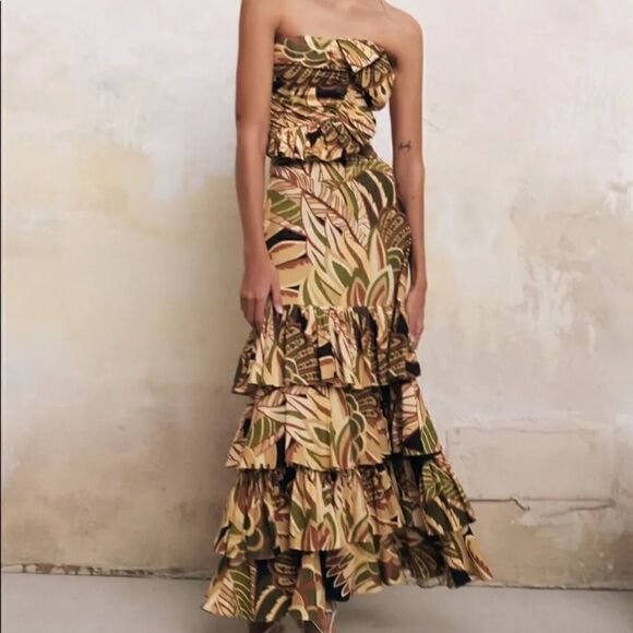 ZARA LINEN BLEND RUFFLED TOP - Picture 6 of 9